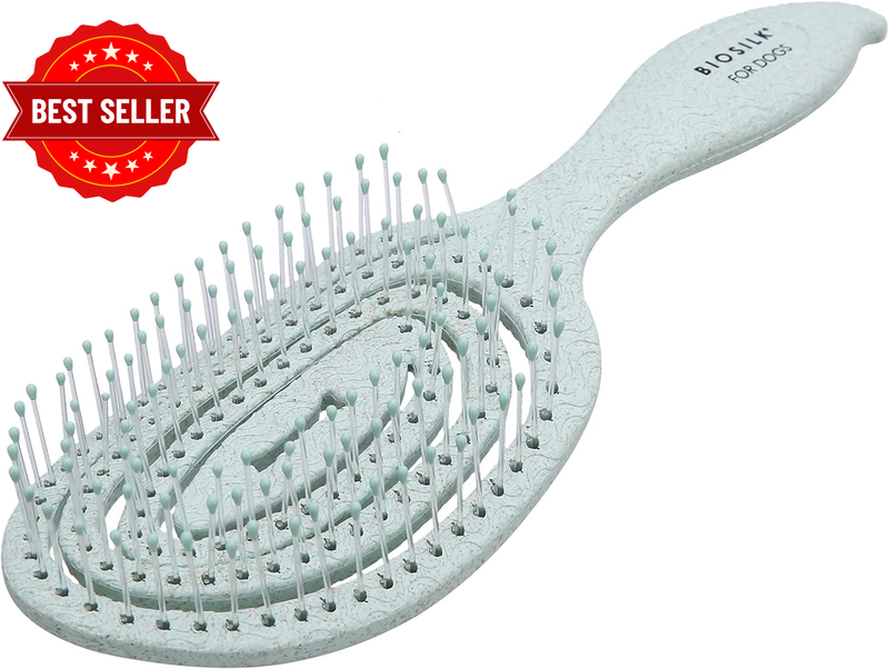 for Dogs Eco-Friendly Detangling Pin Brush for Dogs in Mint Green | Wet or Dry D