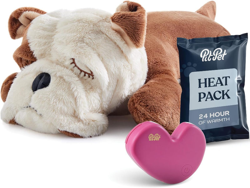 Heartbeat Plush Dog Toy - Heartbeat Helps for Dog Anxiety Re
