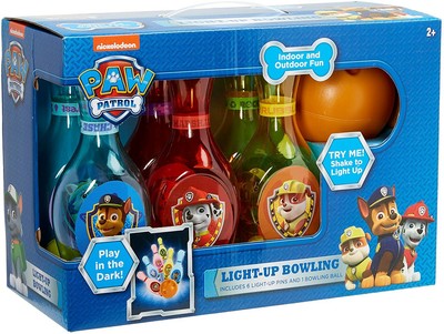 paw patrol light up bowling set