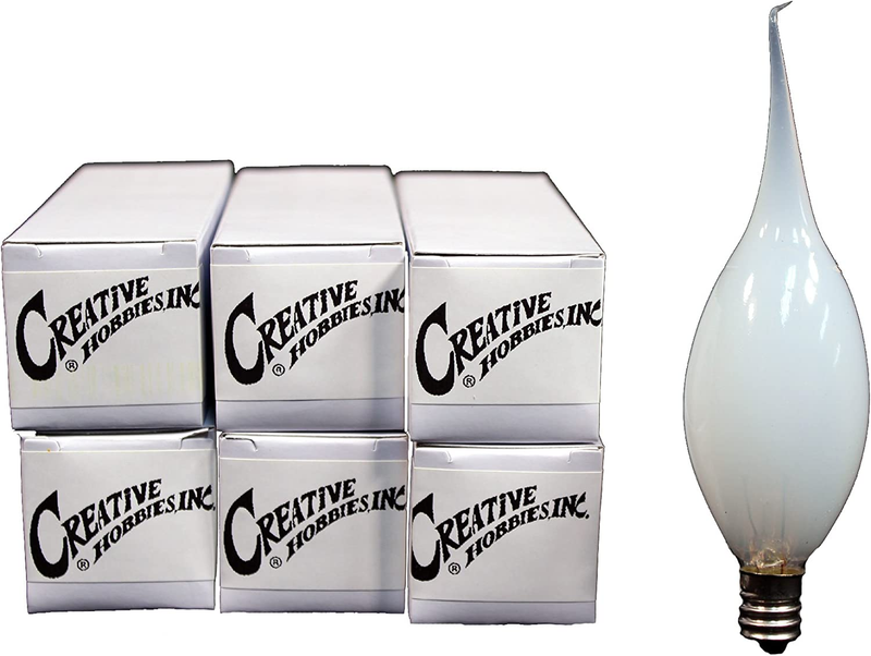 ® Country Style Silicone Dipped Candle Light Bulbs, 15 Watt -Pack of 6 Bulbs