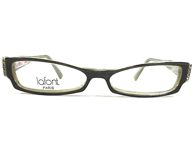 Jean Lafont Eyeglasses Frames NADJA 033 Brown Wood Grain Green Cat