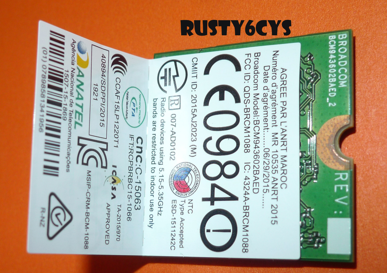 Dell Wireless 1830 DW1830 WLan WiFi 802.11AC+ Bluetooth 4.1 M.2 Card (A00) HHKJD