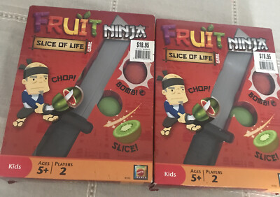 (2) Mattel Games Fruit Ninja Slice Of Life Game Great Gift for kids