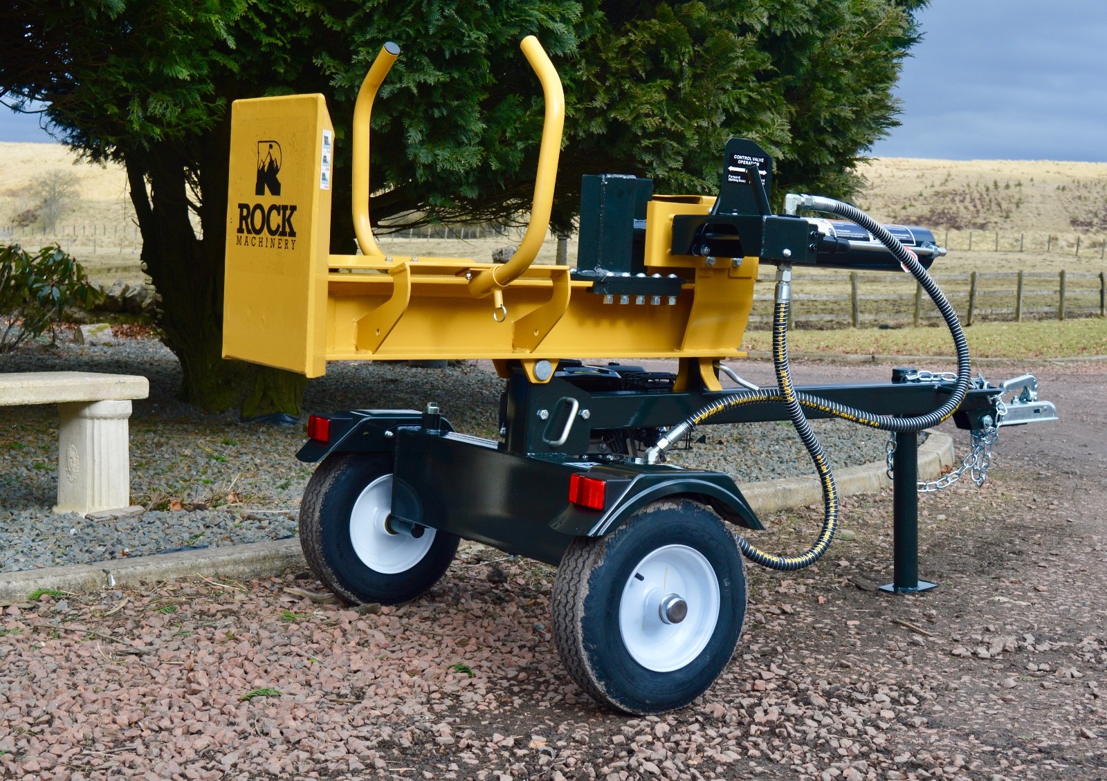 12 ton VSeries petrol hydraulic wood log splitter portable by Rock