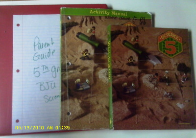 3 PC. BJU SCIENCE 5 FOR CHRISTIAN SCHOOLS OR HOMESCHOOL--TEXTBOOK SET- 4TH ED.