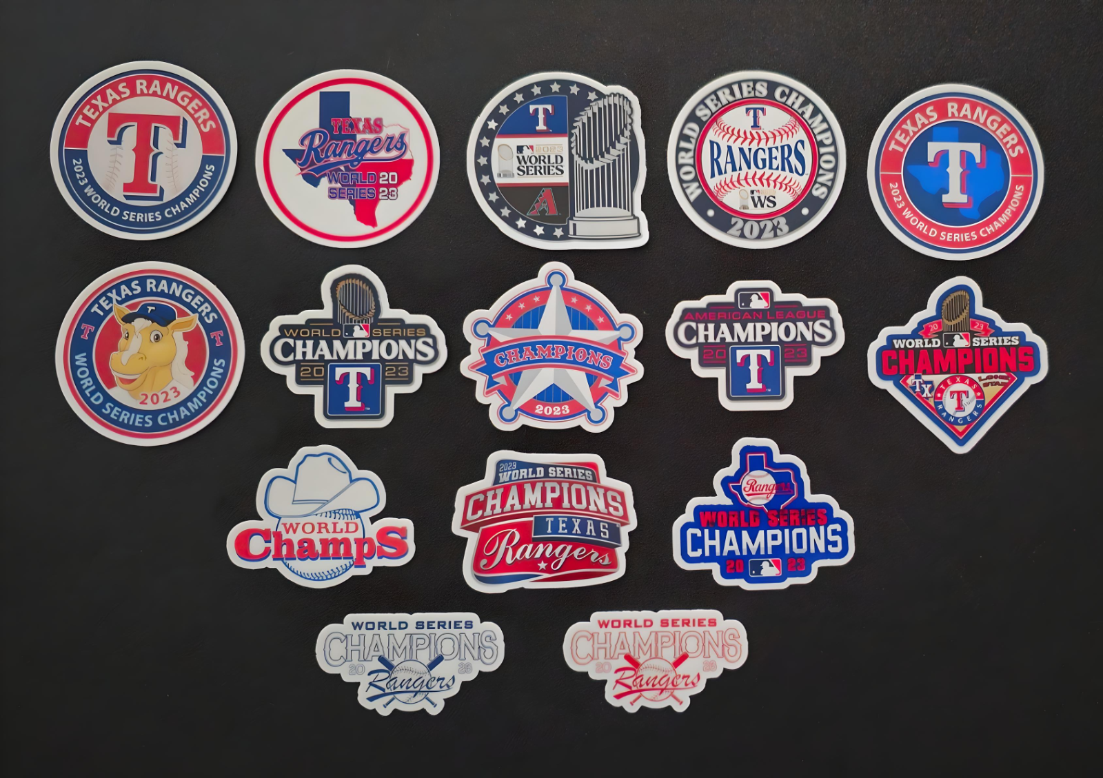 Texas Rangers Stickers MLB Decals Baseball 2023 World Series