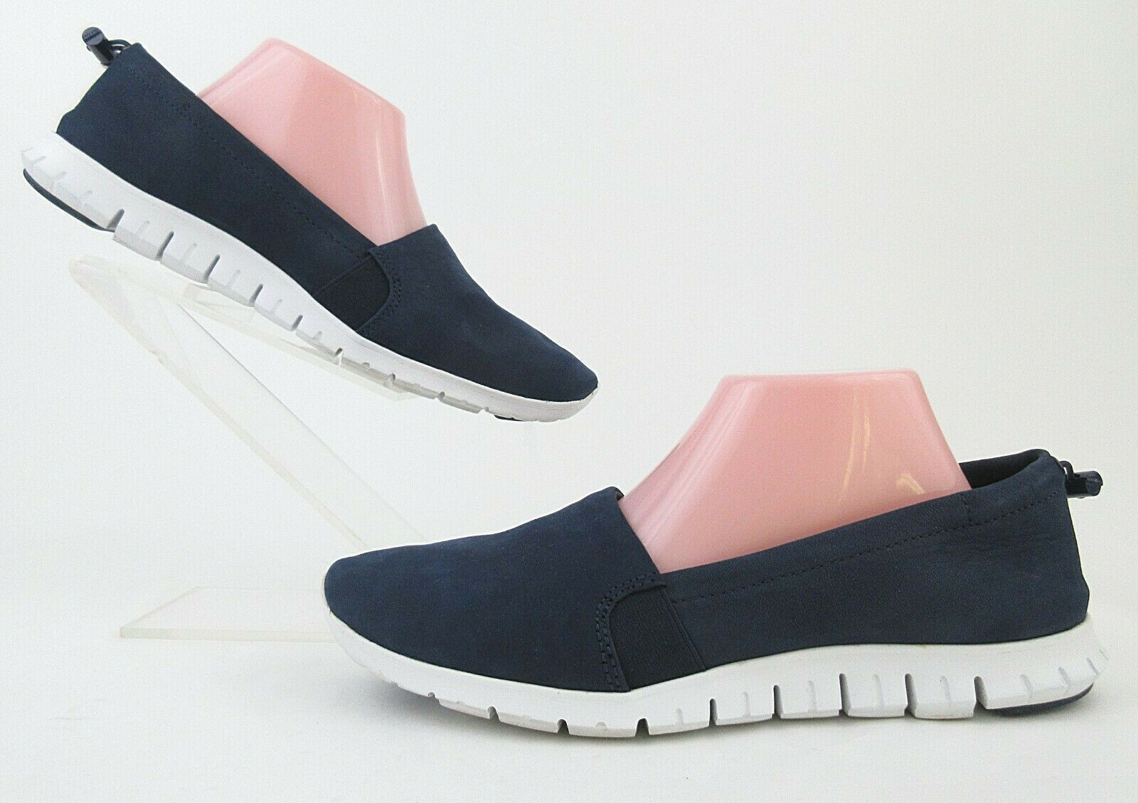 Cole Haan ZeroGrand A-Line Womens Slip On Loafer Flats Navy Blue Nubuck Sz  10 | eBay