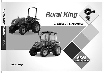 Operator Maintenance Manual Fits Rural King RK55 Shuttle Shift