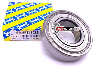 SNR NTN 6206 FT150 ZZ Deep Groove Ball Bearing, Metal Shielded 30x62x16 mm