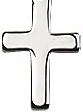 Cross sterling silver lapel pin