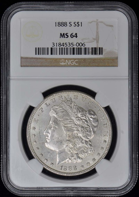 1888-S Morgan Dollar S$1 NGC MS64