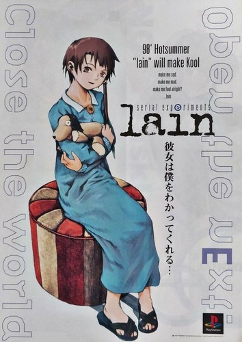 Serial Experiments Lain Poster Playstation 98 Hotsummer "