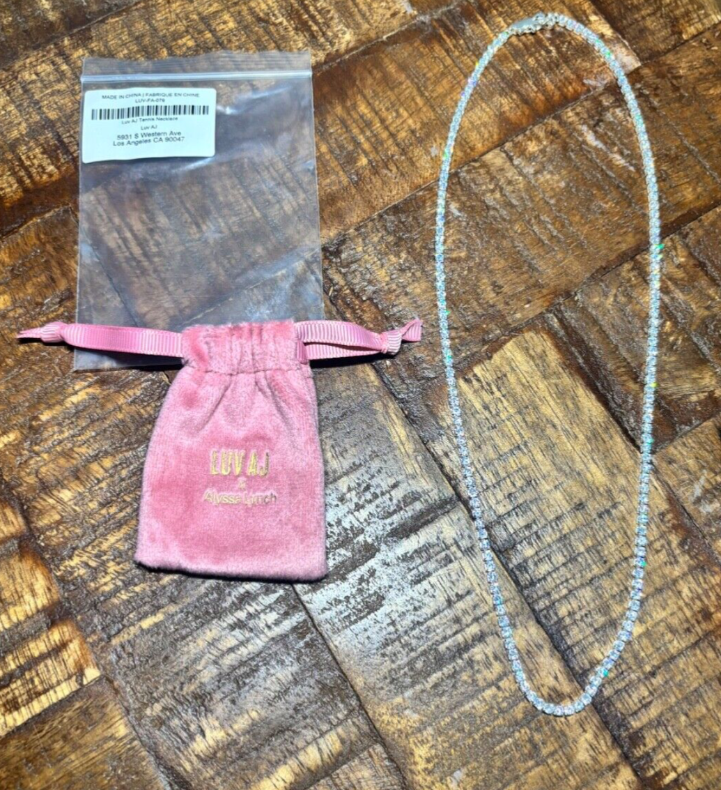 I波動アクセサリー LUV AJ X ALYSSA LYNCH The Prong-Set Tennis Necklace in Silver | eBay