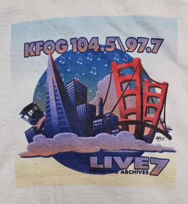 VINTAGE KFOG San Francisco Radio Concert Shirt Live From The Archives 7 XL 