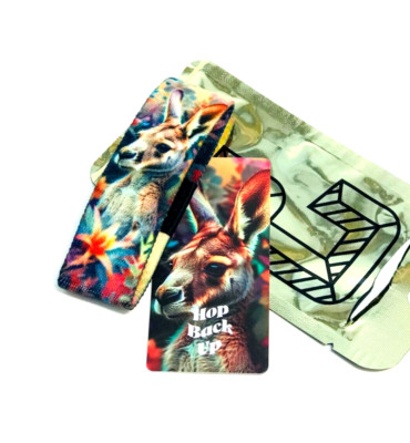ZOX *HOP BACK UP* Silver Strap Small MYS band w/Card AUSTRALIAN ANIMALS