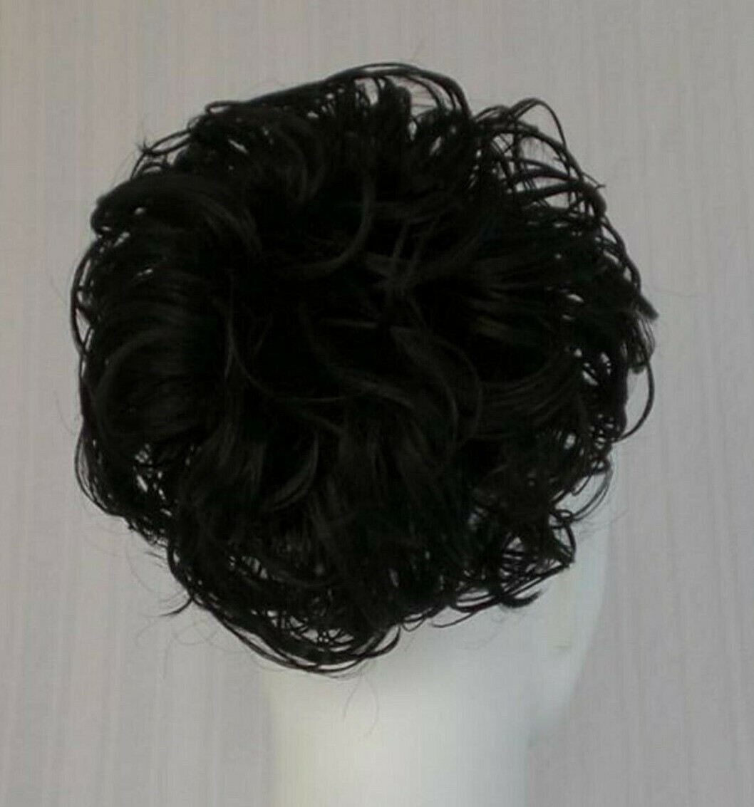 Soft Dome Chignon Updo Bun W Drawstring Pageant Hair Piece Wedding
