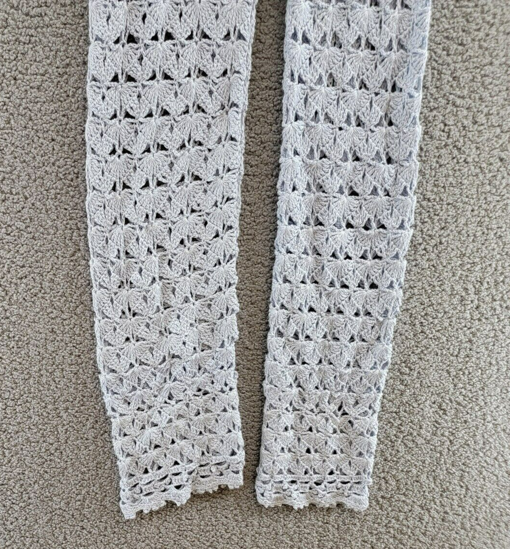 Capittana Crochet Pants Beachwear Cover-up Women's XS/S Light Blue Pull-On + - Picture 3 of 14