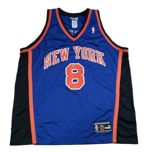 Vintage Puma Men's NBA New York Knicks Sewn Jersey #8 Vintage Puma Men's NBA New York Knicks Sewn Jersey #8
