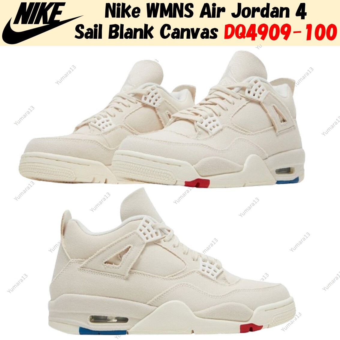 関税込 Nike Air Jordan 4 Retro Sail Canvas DQ4909-100 $_57.JPG?set_id=8800005007