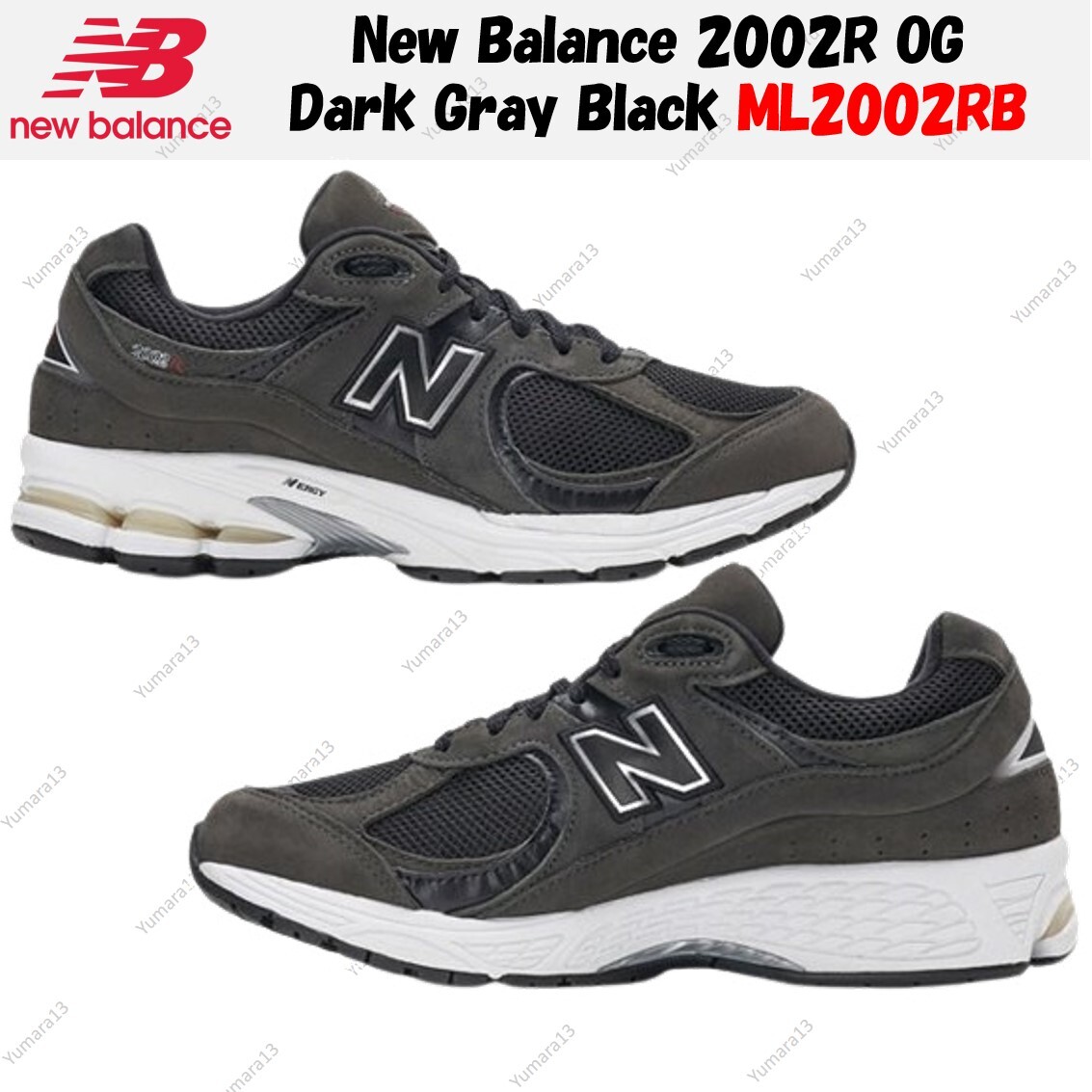 New Balance 2002R OG Dark Gray Black ML2002RB Men's Size | eBay