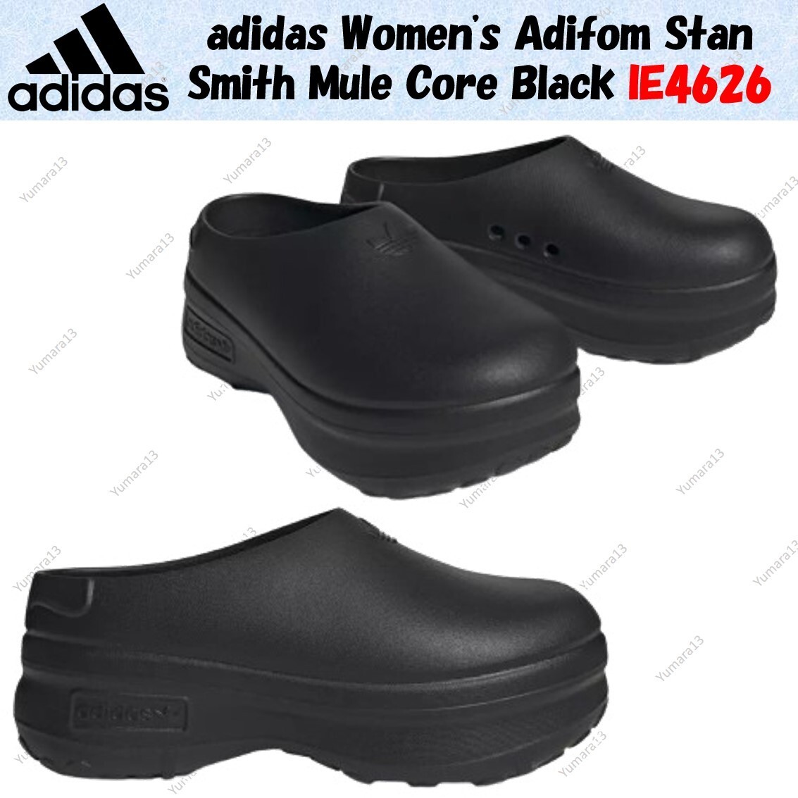スニーカー ADIDAS Adiform Stan Mule Women's IE4626 adidas Women's Adifom Stan Smith Mule Core Black IE4626