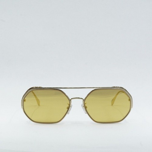 Pre-owned Fendi Fe40039u 10l Gold/yellow Mirror 57-17-135 Sunglasses Authentic