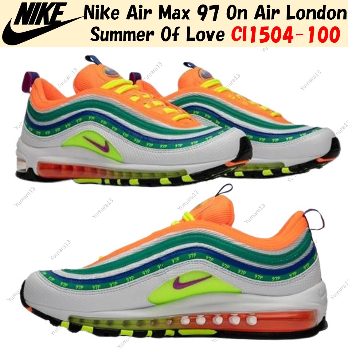 Nike Air Max 97 London Summer of Love シティパック Air Max 97 'On Air: London' by Jasmin Lasode. Nike SNKRS