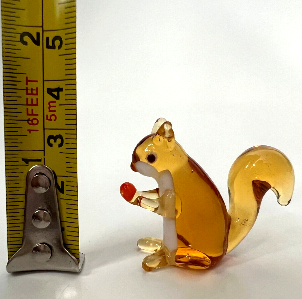 Murano Glass Handcrafted Unique Art, Lovely Squirrel Figurine Size 1, Glass Art