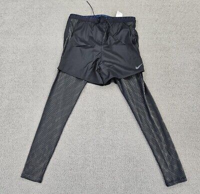 Nike Running Pants Hybrid Shorts Mens Size Small Black CU5560-010 Dri-Fit
