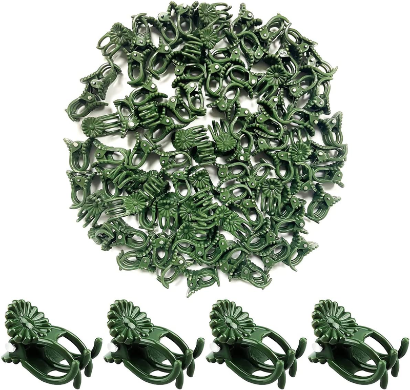Plant Clips, 100PCS Orchid Support Clips for Supporting Stems Vines Grow Upright