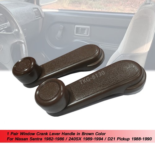 Set Of 2 Window Cranks Front Driver & Passenger Side Pair For Nissan For Frontier For Pathfinder For Pickup For Pulsar NX For Sentra For Xterra For