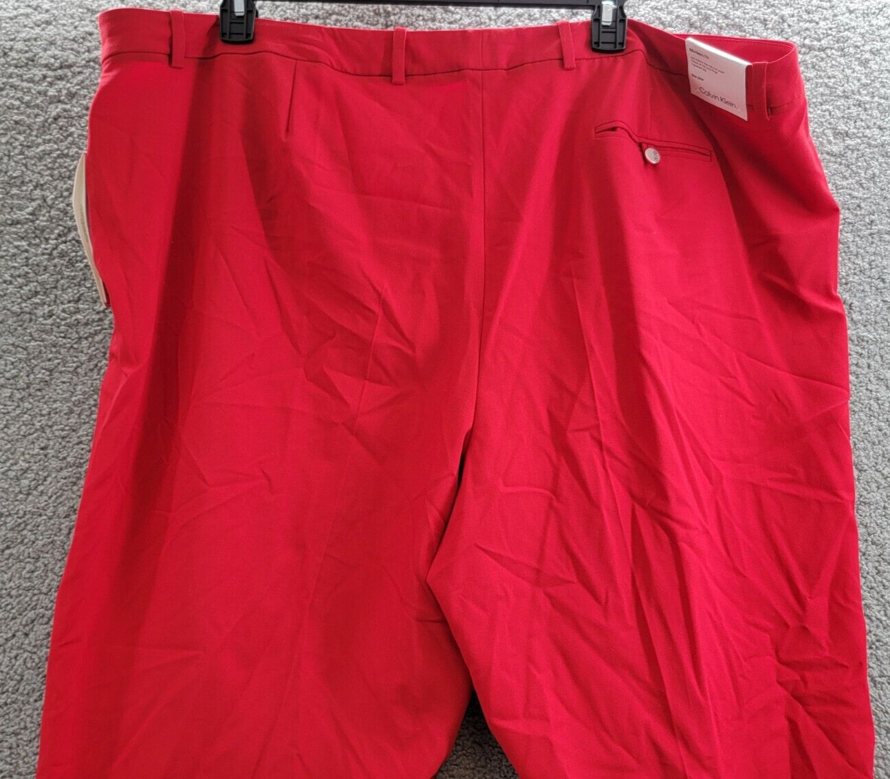 Calvin Klein Plus Size Mid-Rise Straight-Leg Pants Women's 24W Red Zip Closure~ - Picture 16 of 19