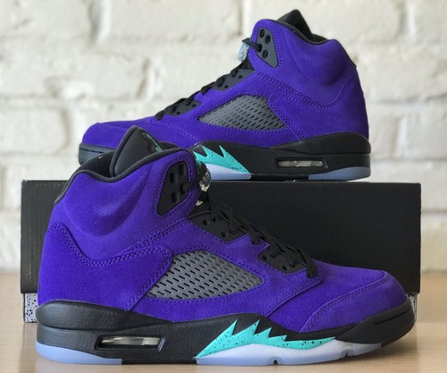 シューズ(男性用) Air Jordan 5 ALTERNATIVE GRAPE Nike Air Jordan 5 Retro Alternative Grape 136027–500 Size 10