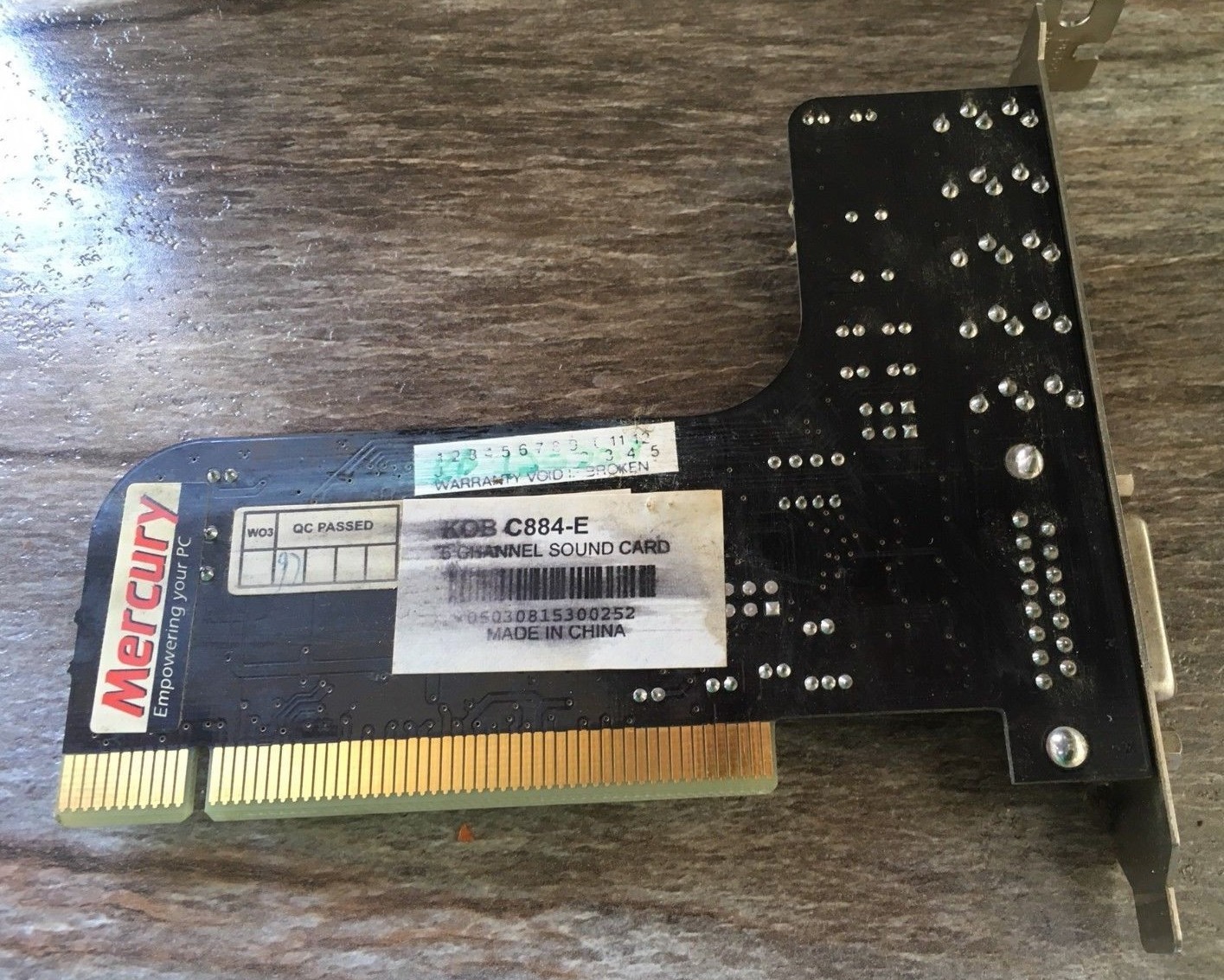 Mercury KOB-C884-E - 6 Channel Sound PCI audio card for desktop computer