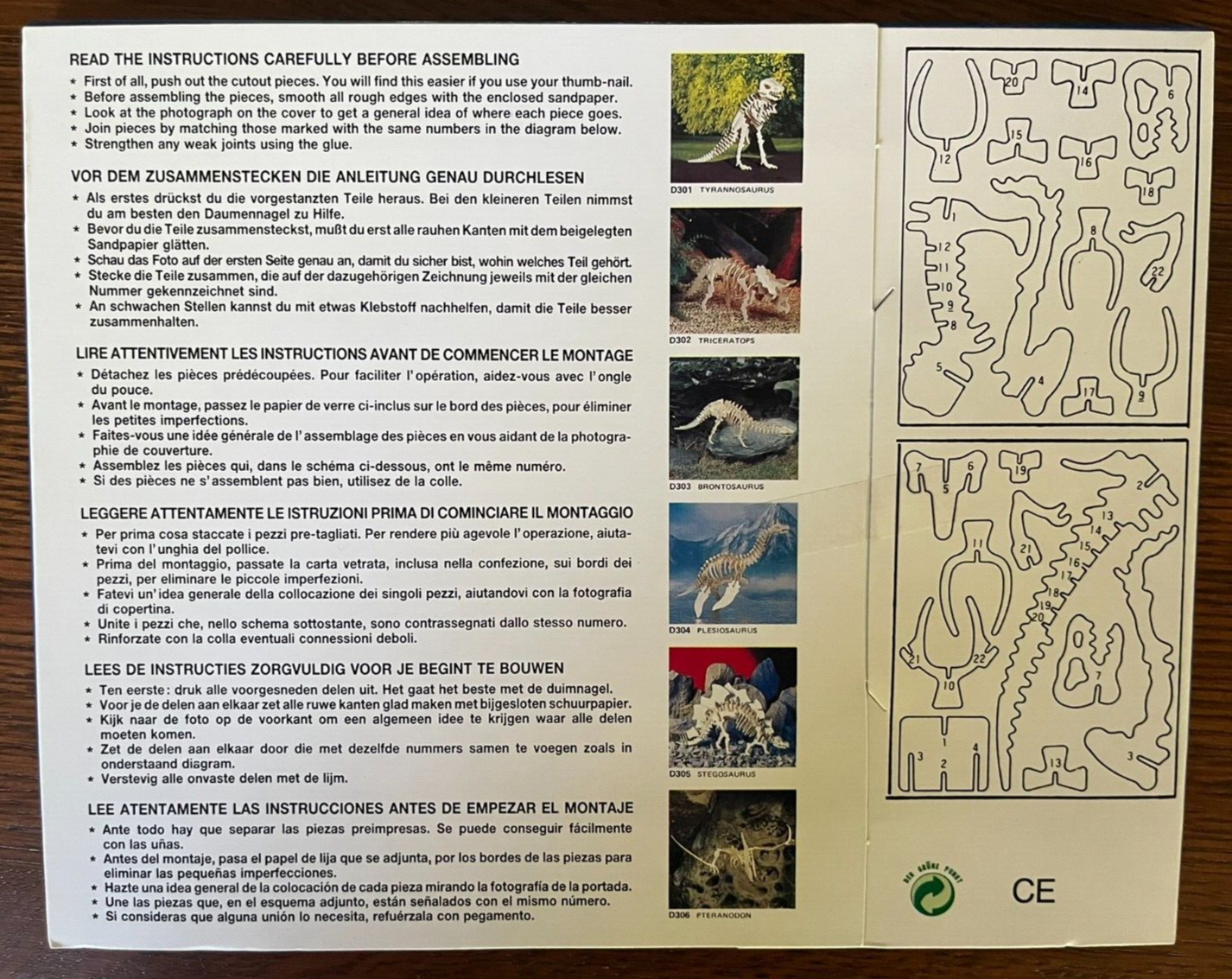 IQ Assembling Products Series 3D wood model dinosaurs Mix and Match!