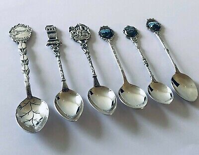 antique silver plate enamel top salt spoon from perth