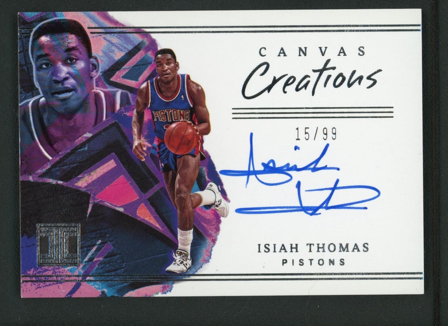 2022-23 ISIAH THOMAS 15/99 AUTO PANINI IMPECCABLE CANVAS