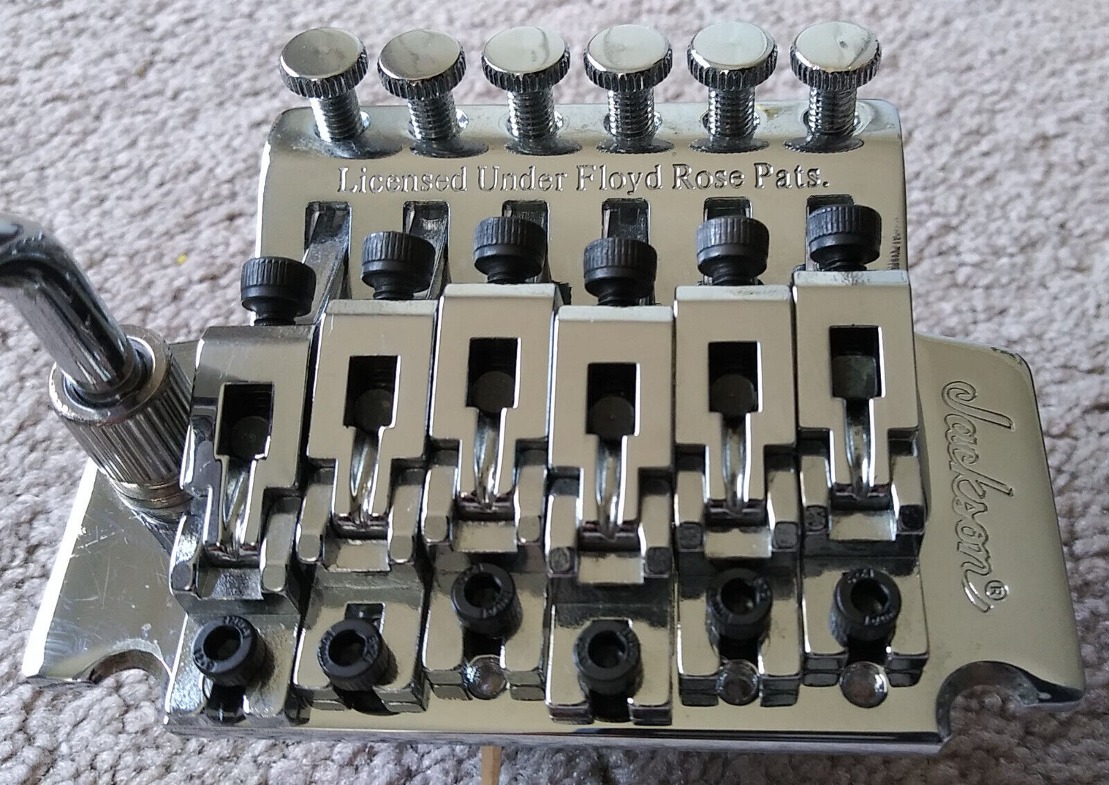 Jackson JT-580LP Low Pro Floyd Rose CHROME Tremolo BRIDGE 6 Jackson JT-580LP Low Pro Floyd Rose CHROME Tremolo BRIDGE 6