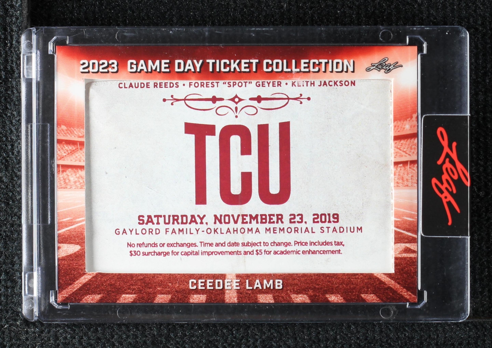 2023 Leaf Game Day Ticket Collection CeeDee Lamb #TC-40
