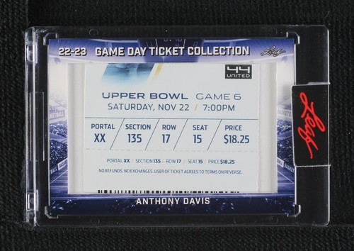 2022-23 Leaf Game Day Ticket Collection - Anthony Davis #TC-88