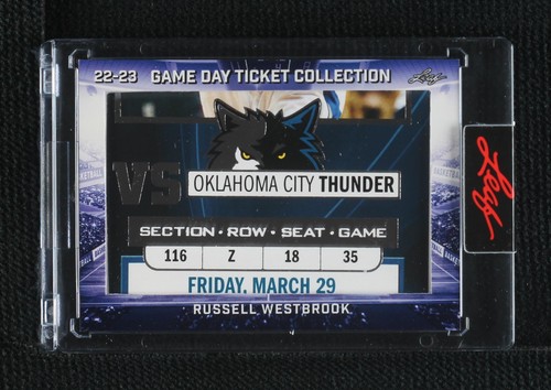 2022-23 Leaf Game Day Ticket Collection - Russell Westbrook #TC-80