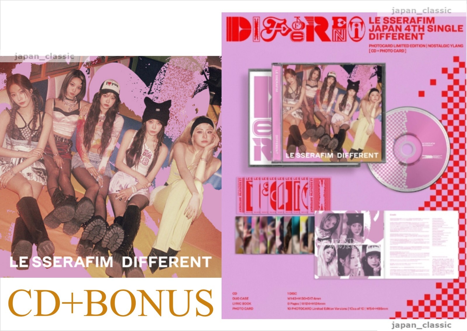 LE SSERAFIM DIFFERENT LIMITED PHOTOCARD EDITION CD + CARD 10