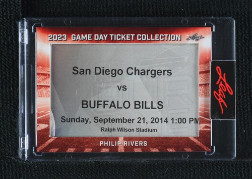 2023 Leaf Game Day Ticket Collection Philip Rivers #TC-24