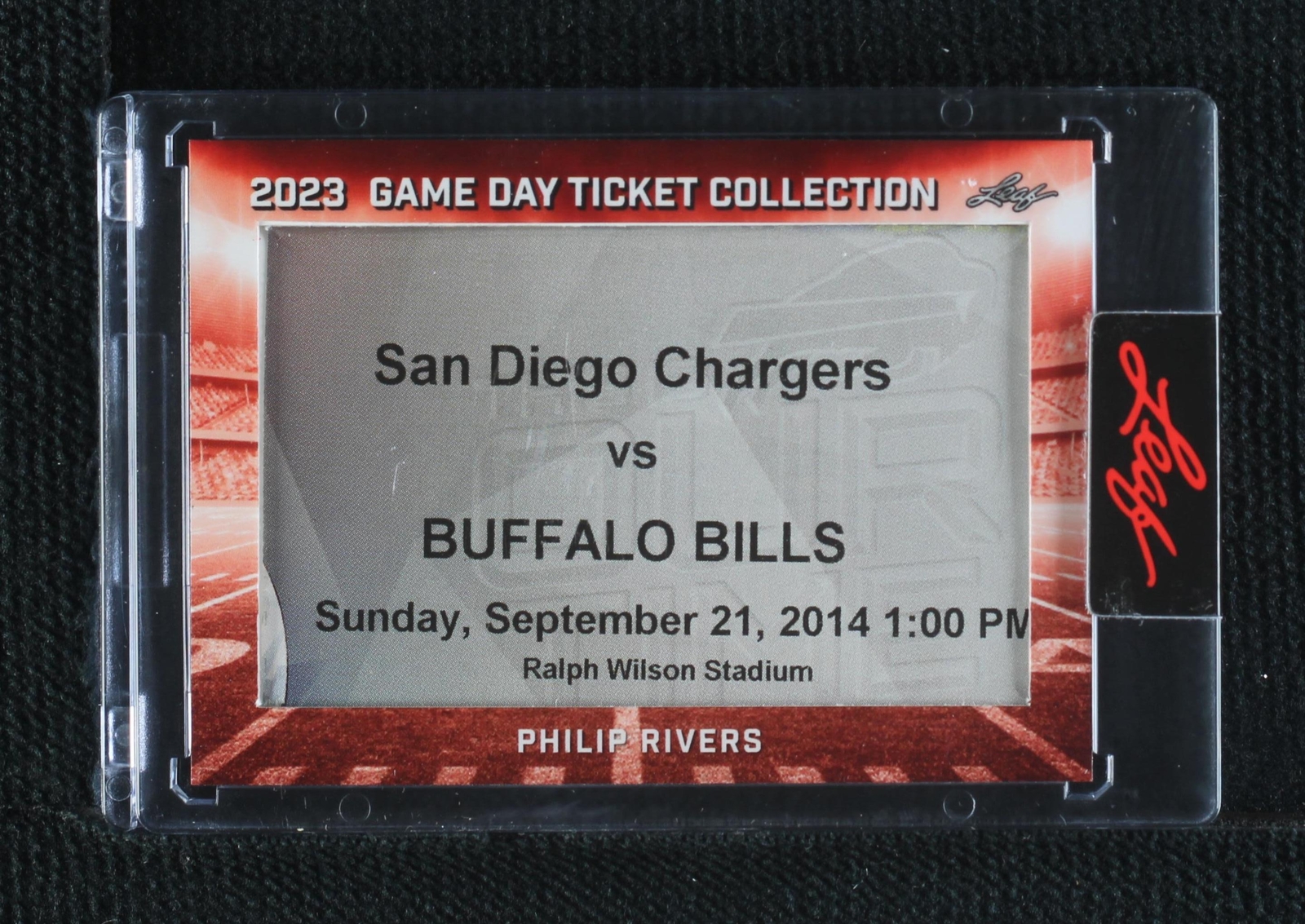 2023 Leaf Game Day Ticket Collection Philip Rivers #TC-24