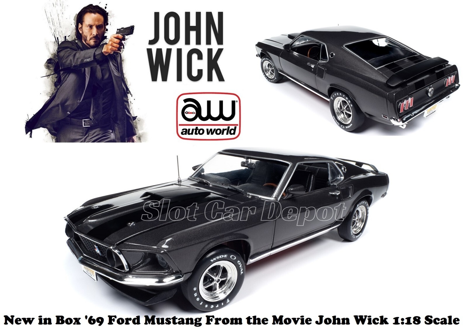 Ford Mustang BOSS 429 限定版 1/18スケール 1969 FORD MUSTANG BOSS 429 1/18 scale DIECAST CAR ACME