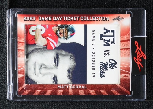 2023 Leaf Game Day Ticket Collection Matt Corral #TC-50