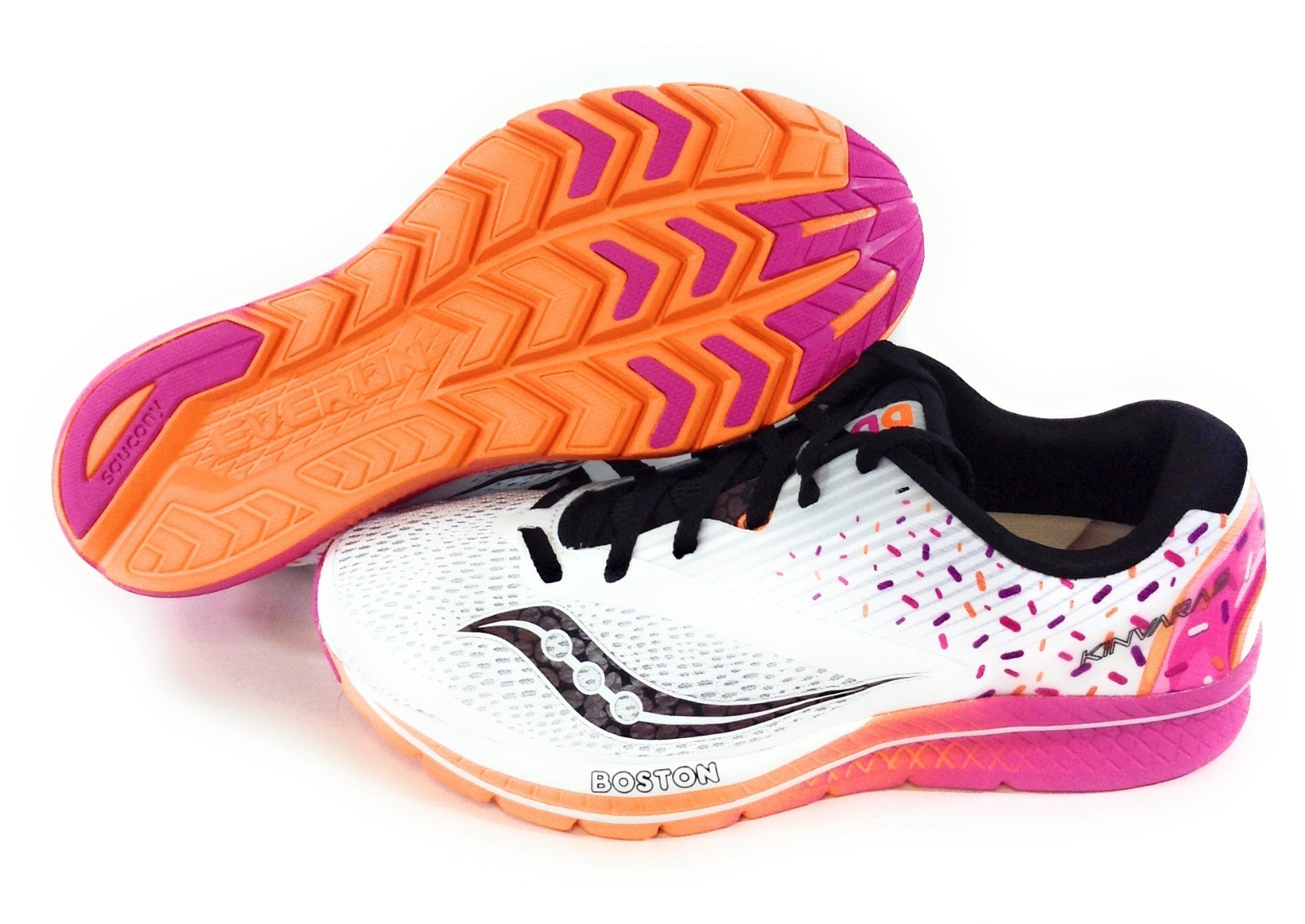 Pre-owned Saucony Womens  Kinvara 9 Dunkin' Donuts S10418-18 Boston Sneakers Shoes In White