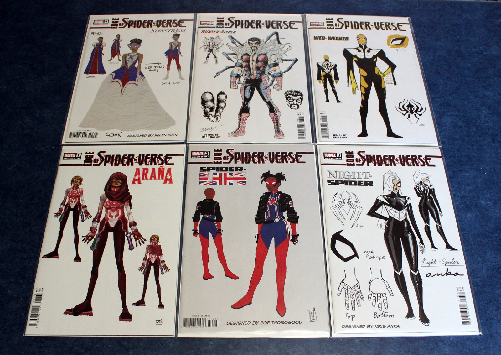 EDGE of SPIDER-VERSE #1 2 3 4 5 A 5B 1:10 character design