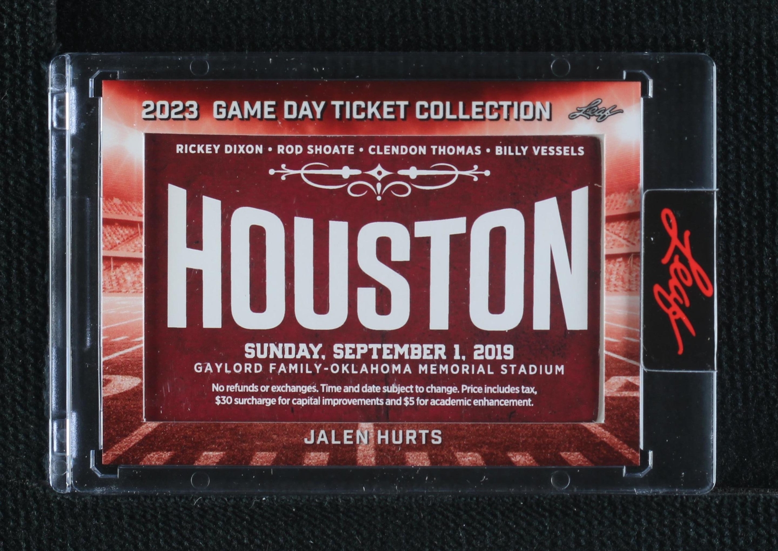 2023 Leaf Game Day Ticket Collection Jalen Hurts #TC-14