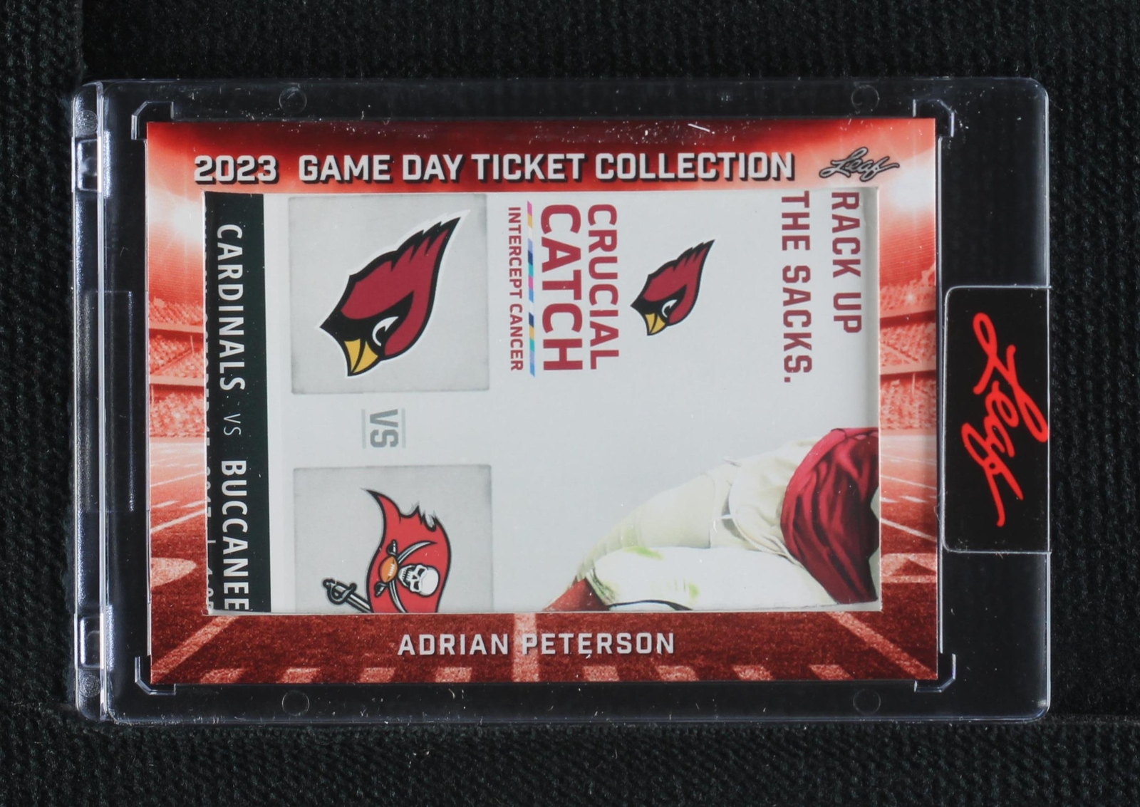 2023 Leaf Game Day Ticket Collection Adrian Peterson #TC-10